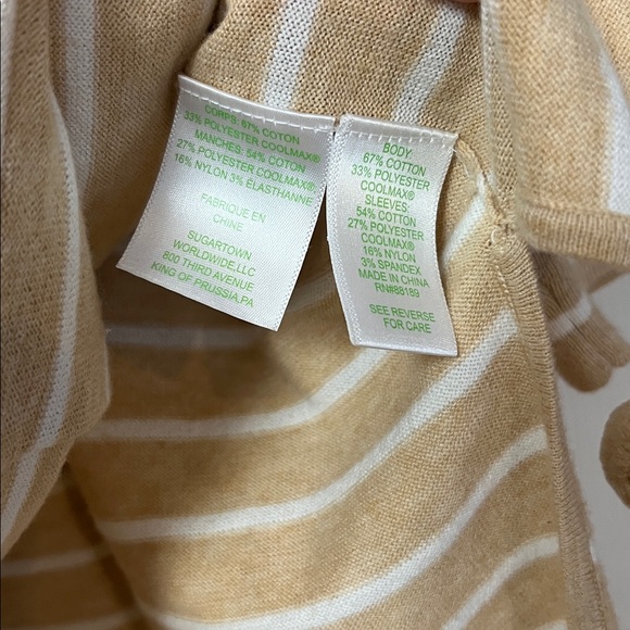 LILLY PULITZER ELBA STRIPED TASSEL POM POM BOATNECK OVERSIZE LIGHTWEIGHT SWEATER - Picture 6 of 8